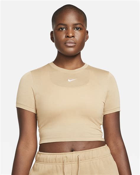 Nike Air slim cropped top in white 